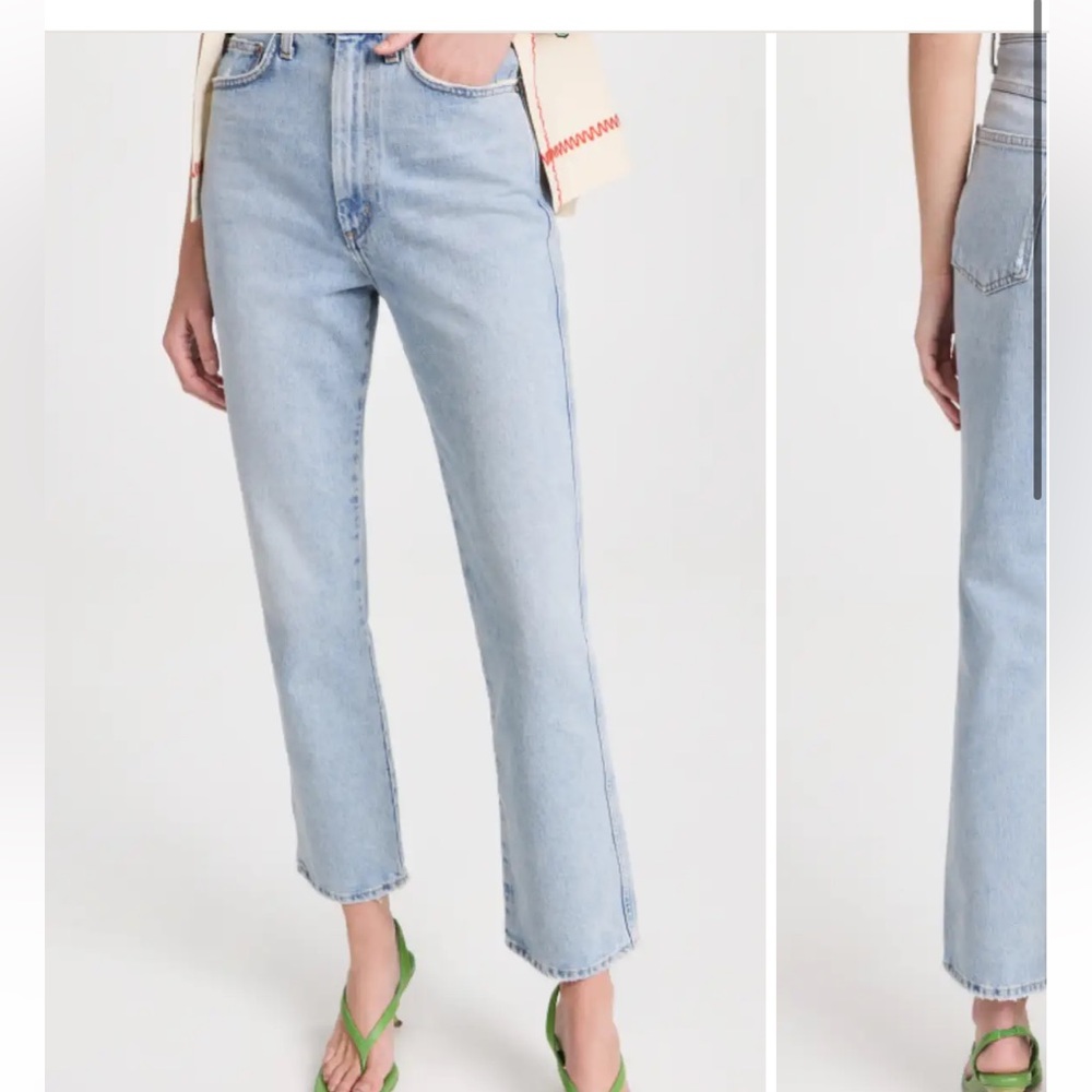 90s pinch waist high rise straight leg Jean